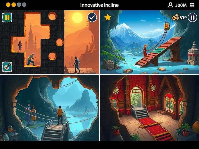 Indore Innovative Incline gameplay screenshot showing puzzle mechanics